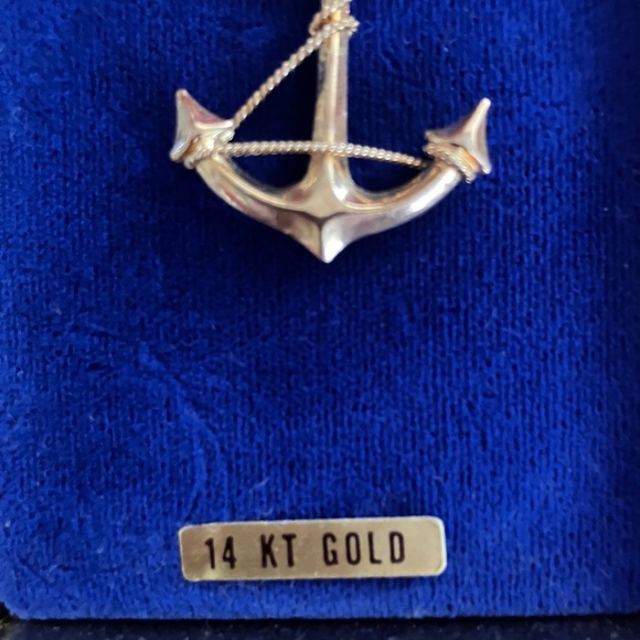 Vintage 14K Gold Italian anchor - Picture 2 of 2